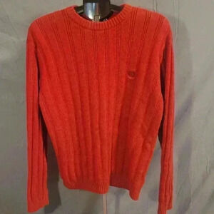 Red 100% Cotton Knit Sweater by Chaps